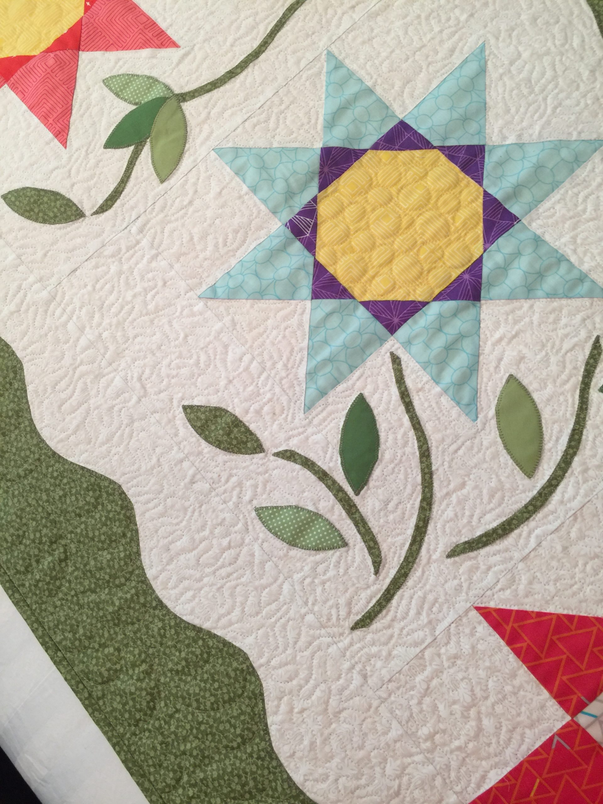 Spring Flowers … a Delightful Bed Runner QuiltNAFlash