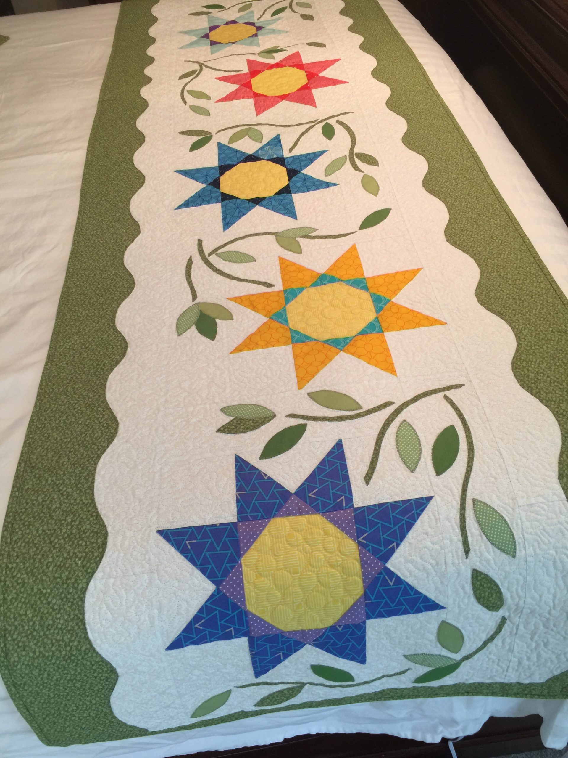 Spring Flowers … a Delightful Bed Runner QuiltNAFlash